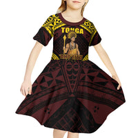 Tonga First King Kid Short Sleeve Dress Ahoeitu Know Your Roots