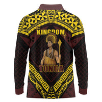 Tonga First King Long Sleeve Polo Shirt Ahoeitu Know Your Roots LT05 - Polynesian Pride