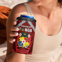 Tonga Emancipation Day 4 in 1 Can Cooler Tumbler Tongan Kupesi Pattern