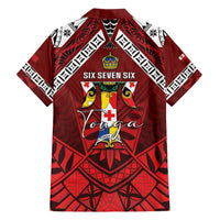 Tonga Emancipation Day Family Matching Long Sleeve Bodycon Dress and Hawaiian Shirt Tongan Kupesi Pattern