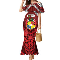 Tonga Emancipation Day Family Matching Mermaid Dress and Hawaiian Shirt Tongan Kupesi Pattern