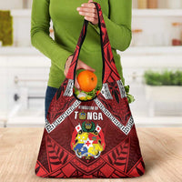 Tonga Emancipation Day Grocery Bag Tongan Kupesi Pattern