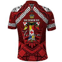 Tonga Emancipation Day Polo Shirt Tongan Kupesi Pattern