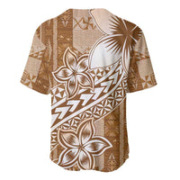 Tonga Kupesi Ngatu Baseball Jersey Vintage Brown Plumeria