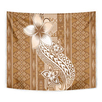 Tonga Kupesi Ngatu Tapestry Vintage Brown Plumeria