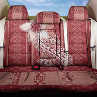 Tonga Kupesi Ngatu Back Car Seat Cover Vintage Red Plumeria