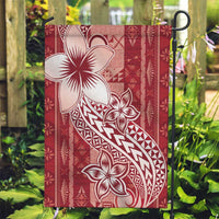 Tonga Kupesi Ngatu Garden Flag Vintage Red Plumeria