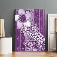 Tonga Kupesi Ngatu Canvas Wall Art Vintage Purple Plumeria