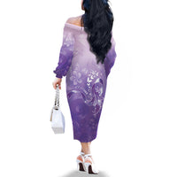 Lupus Awareness Month Family Matching Off The Shoulder Long Sleeve Dress and Hawaiian Shirt Polynesian Style