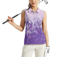 Lupus Awareness Month Women Sleeveless Polo Shirt Polynesian Style LT05 - Polynesian Pride