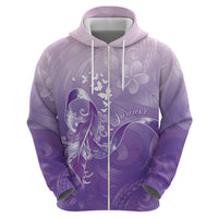 Lupus Awareness Month Zip Hoodie Polynesian Style