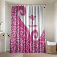 Personalised New Zealand Nurse Bathroom Set Maori Koru Pink Version