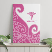 Personalised New Zealand Nurse Canvas Wall Art Maori Koru Pink Version LT05 - Polynesian Pride