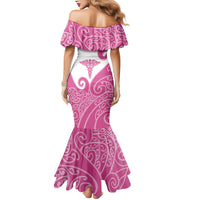 Personalised New Zealand Nurse Mermaid Dress Maori Koru Pink Version LT05 - Polynesian Pride