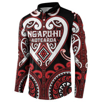 Custom Aotearoa Ngapuhi Button Sweatshirt Maori Tribal Pattern LT05 - Polynesian Pride