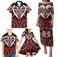 Custom Aotearoa Ngapuhi Family Matching Puletasi and Hawaiian Shirt Maori Tribal Pattern LT05 - Polynesian Pride
