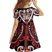 Custom Aotearoa Ngapuhi Family Matching Short Sleeve Bodycon Dress and Hawaiian Shirt Maori Tribal Pattern