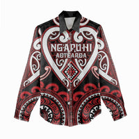 Custom Aotearoa Ngapuhi Women Casual Shirt Maori Tribal Pattern
