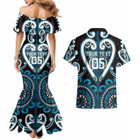 Custom Aotearoa Ngati Porou Couples Matching Mermaid Dress and Hawaiian Shirt Maori Tribal Pattern LT05 - Polynesian Pride