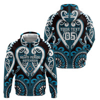 Custom Aotearoa Ngati Porou Hoodie Maori Tribal Pattern