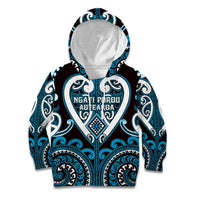 Custom Aotearoa Ngati Porou Kid Hoodie Maori Tribal Pattern