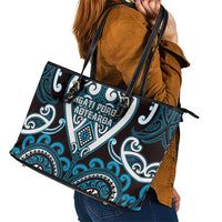 Aotearoa Ngati Porou Leather Tote Bag Maori Tribal Pattern LT05 - Polynesian Pride