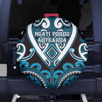 Aotearoa Ngati Porou Spare Tire Cover Maori Tribal Pattern LT05 No hole Blue - Polynesian Pride