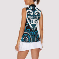 Custom Aotearoa Ngati Porou Women Sleeveless Polo Shirt Maori Tribal Pattern