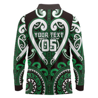 Custom Aotearoa Ngai Tahu Long Sleeve Polo Shirt Maori Tribal Pattern