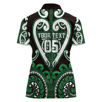 Custom Aotearoa Ngai Tahu Women Polo Shirt Maori Tribal Pattern