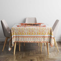 Hawaiian Volcano Lava Flow Tablecloth With Hawaiian Tapa Pattern