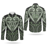 Custom Aotearoa Ngati Awa Couples Matching Mermaid Dress and Long Sleeve Button Shirt Maori Tribal Pattern LT05 - Polynesian Pride
