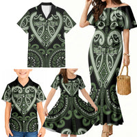 Custom Aotearoa Ngati Awa Family Matching Mermaid Dress and Hawaiian Shirt Maori Tribal Pattern LT05 - Polynesian Pride