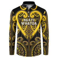 Custom Aotearoa Ngati Whatua Button Sweatshirt Maori Tribal Pattern