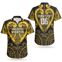 Custom Aotearoa Ngati Whatua Couples Matching Short Sleeve Bodycon Dress and Hawaiian Shirt Maori Tribal Pattern LT05 - Polynesian Pride