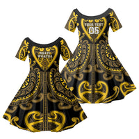 Custom Aotearoa Ngati Whatua Family Matching Off Shoulder Maxi Dress and Hawaiian Shirt Maori Tribal Pattern