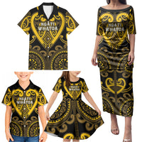 Custom Aotearoa Ngati Whatua Family Matching Puletasi and Hawaiian Shirt Maori Tribal Pattern