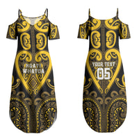 Custom Aotearoa Ngati Whatua Family Matching Summer Maxi Dress and Hawaiian Shirt Maori Tribal Pattern