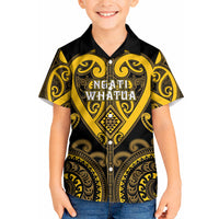 Custom Aotearoa Ngati Whatua Kid Hawaiian Shirt Maori Tribal Pattern