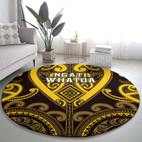 Aotearoa Ngati Whatua Round Carpet Maori Tribal Pattern