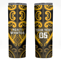 Custom Aotearoa Ngati Whatua Skinny Tumbler Maori Tribal Pattern