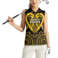 Custom Aotearoa Ngati Whatua Women Sleeveless Polo Shirt Maori Tribal Pattern
