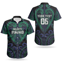 Custom Aotearoa Ngati Pikiao Couples Matching Tank Maxi Dress and Hawaiian Shirt Maori Tribal Pattern LT05 - Polynesian Pride