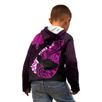 Hawaii Maui Kid Hoodie Polynesian Fish Hook Hibiscus Pink Version LT05 - Polynesian Pride