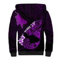 Hawaii Maui Sherpa Hoodie Polynesian Fish Hook Hibiscus Purple Version LT05 - Polynesian Pride