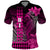 Personalized Hawaii Polo Shirt Hammerhead Shark Kakau Polynesian Tribal Pink LT05 Pink - Polynesian Pride