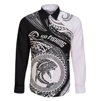 go-fishing-family-matching-long-sleeve-bodycon-dress-and-hawaiian-shirt-polynesian-pattern