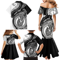 Personalized Go Fishing Family Matching Mermaid Dress and Hawaiian Shirt Polynesian Pattern LT05 - Polynesian Pride