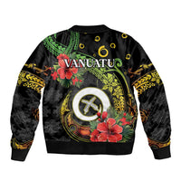 Love Vanuatu Christmas Bomber Jacket God Yumi Polynesian Tribal Pattern LT05 - Polynesian Pride