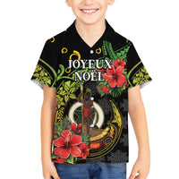 Love Vanuatu Christmas Family Matching Long Sleeve Bodycon Dress and Hawaiian Shirt God Yumi Polynesian Tribal Pattern